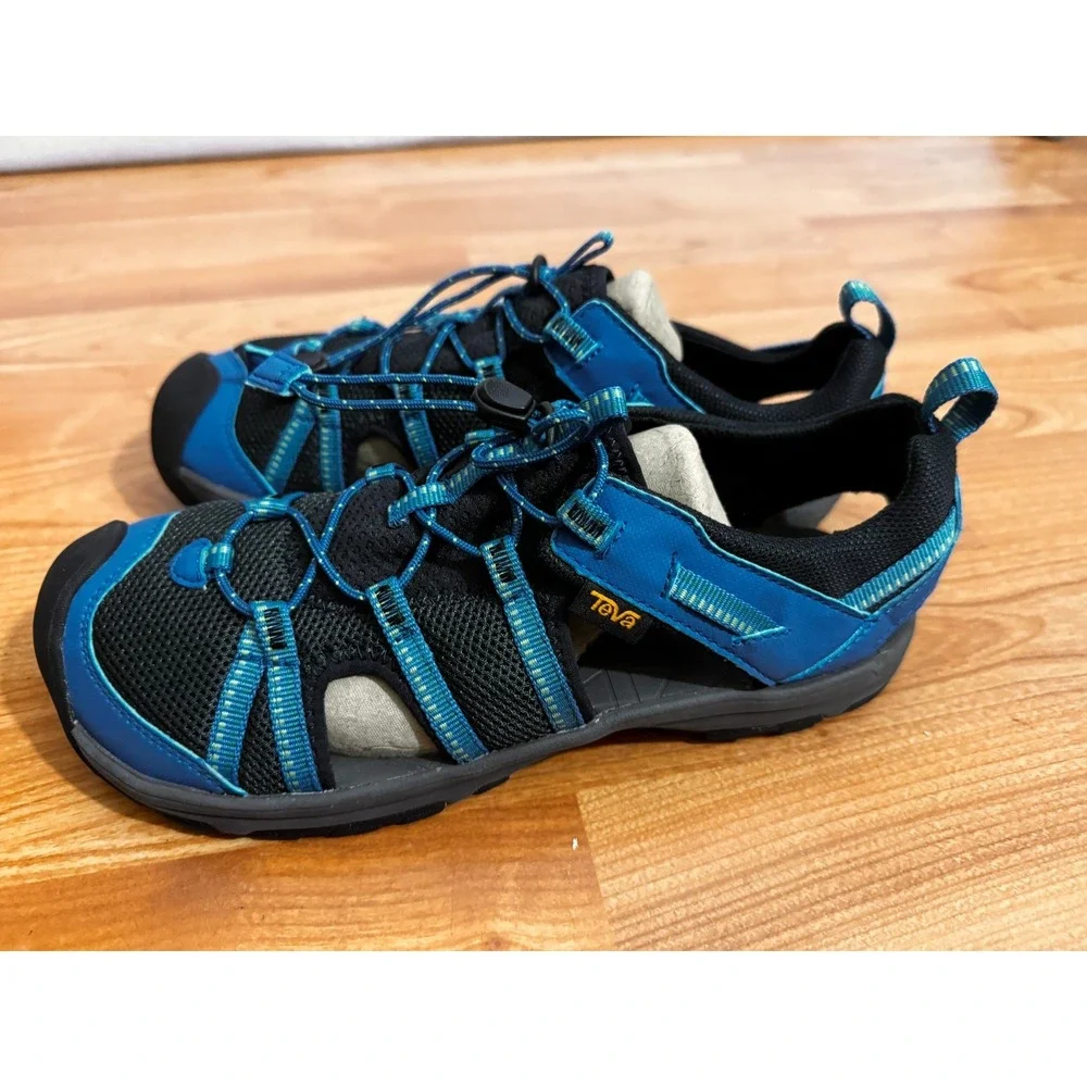 Teva Little Kids Manatee Sandal‎ Size 6 Blue Hiking Breathable Shoes Mesh Summer